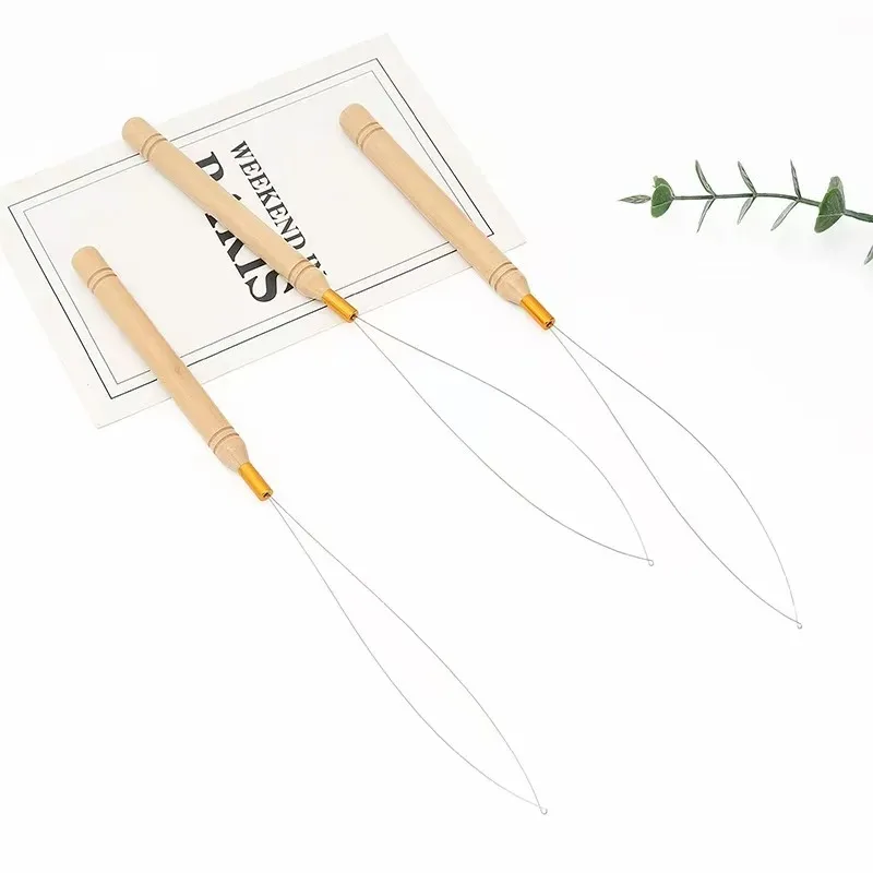 마이크로 링 루프 툴 루프 스레더 당김 바늘, 헤어 플라이어 및 비즈와 함께 사용하는 인모 연장 도구