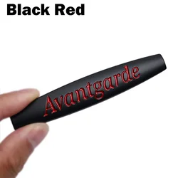 Sleek 3D Metal Avantgarde Car Emblem Badge - Premium Auto Styling Accessory (Black Red)
