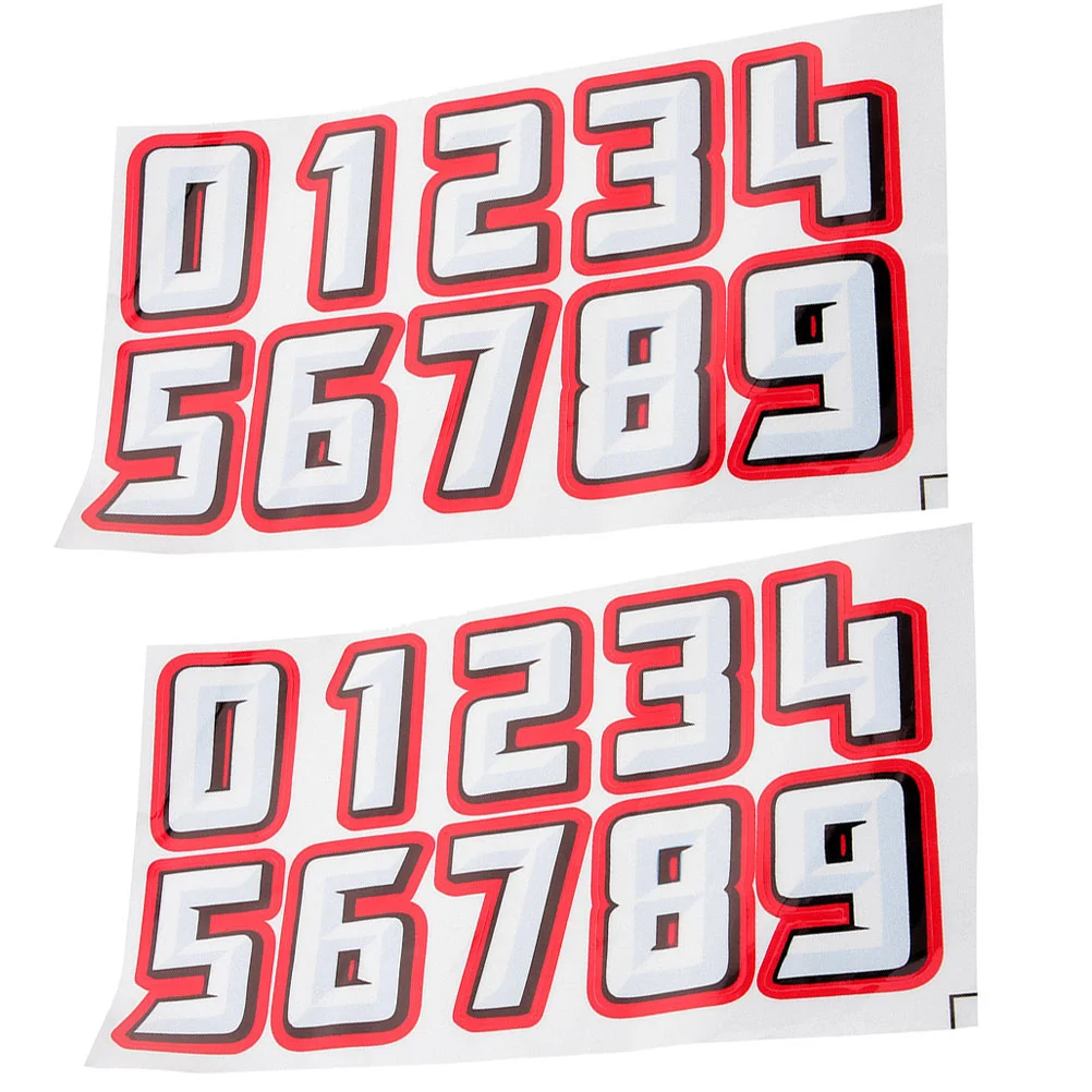 

2 Sets Number Sticker Hockey Numbered Stickers Football for Posters Numbers Baseball Softball Decals