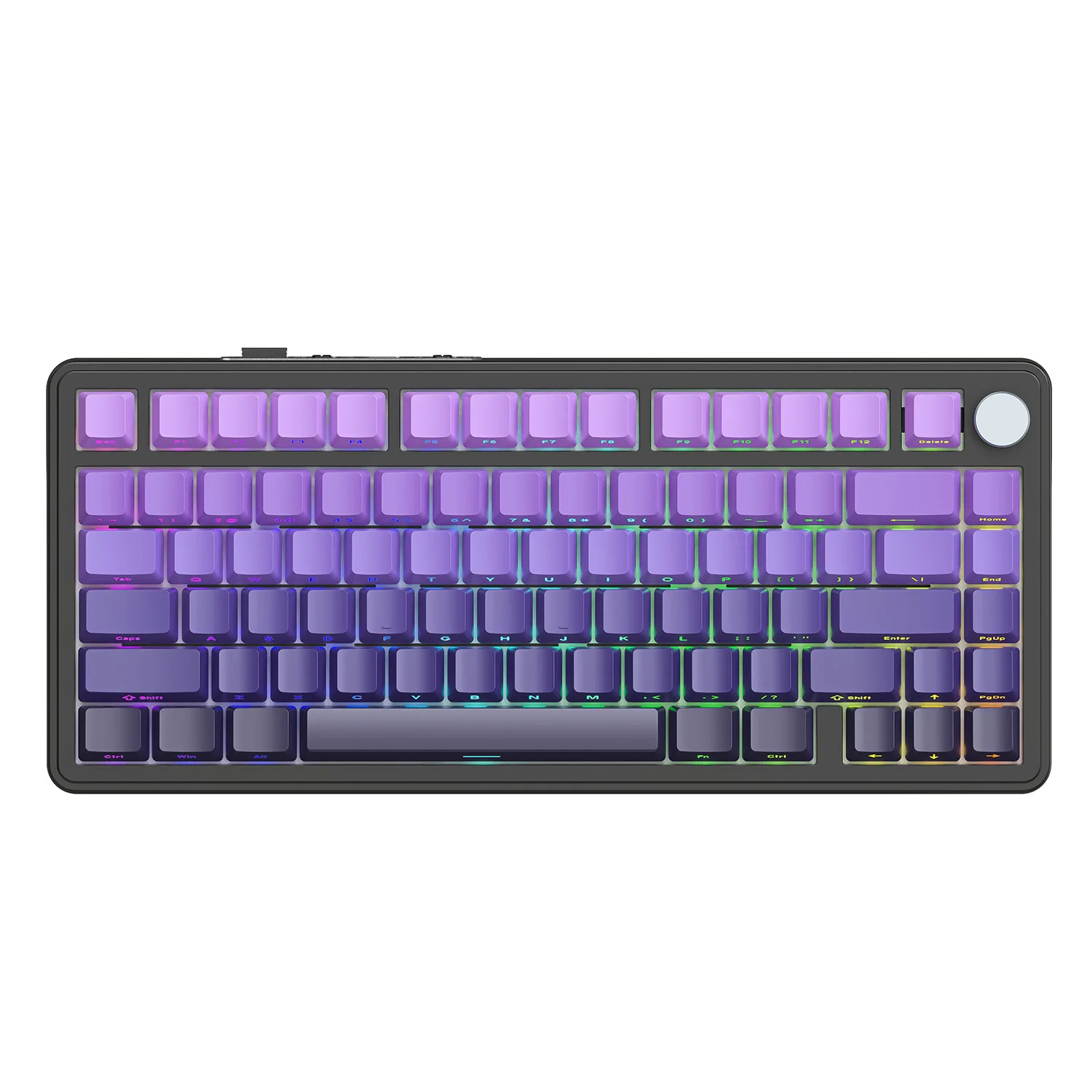 어택 샤크 X85 RGB 세 번째 시험연습 연결 무선 기계식 키보드 메탈 노브 풀 키 핫플러그 PBT 키캡