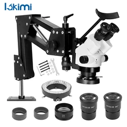 LAKIMI Professional Soldering Binocular Zoom Stereo Microscope Goldsmith For Jewelry Electron Engrave Jeweler Making Works
