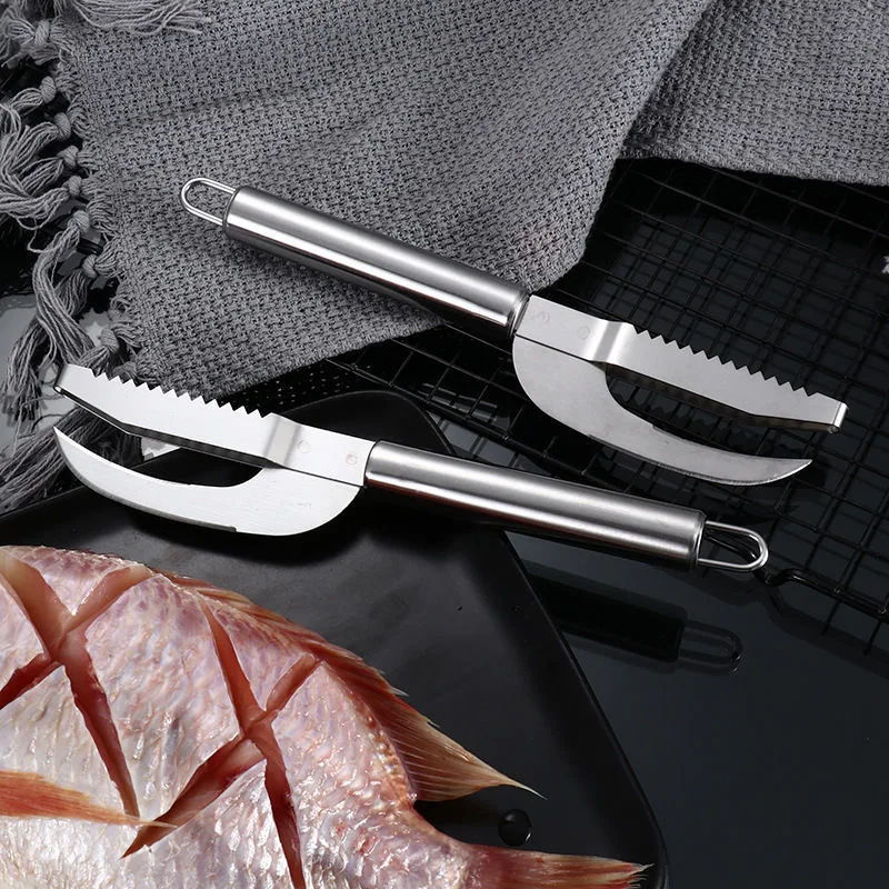 2in1 Fish Scales Scraping Stainless Scaler for Fish Cleaning Tools Skin Tongs Tweezers Scaler kitchen Accessories fish scales scraper fish scale scraper