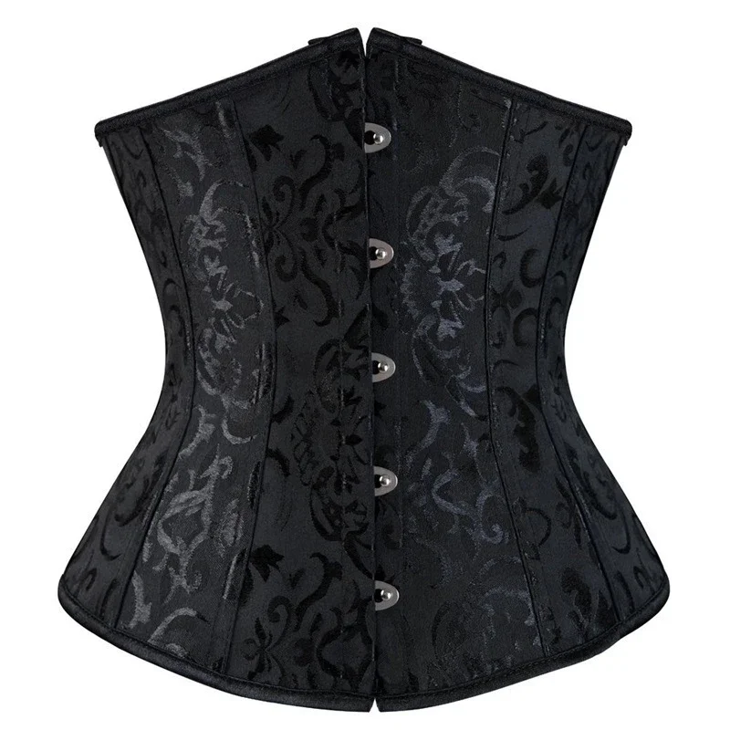 

Sexy Gothic Print Underbust Corset and Waist cincher Bustiers Top Workout Shape Body Belt Plus size Lingerie XS-6XL