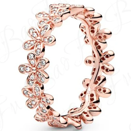 pandora charm bracelet BaoFu 925 Sterling Silver Ring Rose Color Series Love Friendship Banquet Suitable for Original Ladies High Jewelry gold ring 925 Silver Jewelry