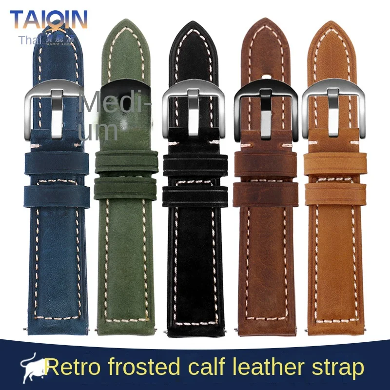 Cinturino Da Uomo In Vera Pelle 20 22M 24Mm Per Tudor Black Bay Iwc Mido Citizen Tissot Casio Cinturino Cinturino In Pelle Bovina Smerigliata