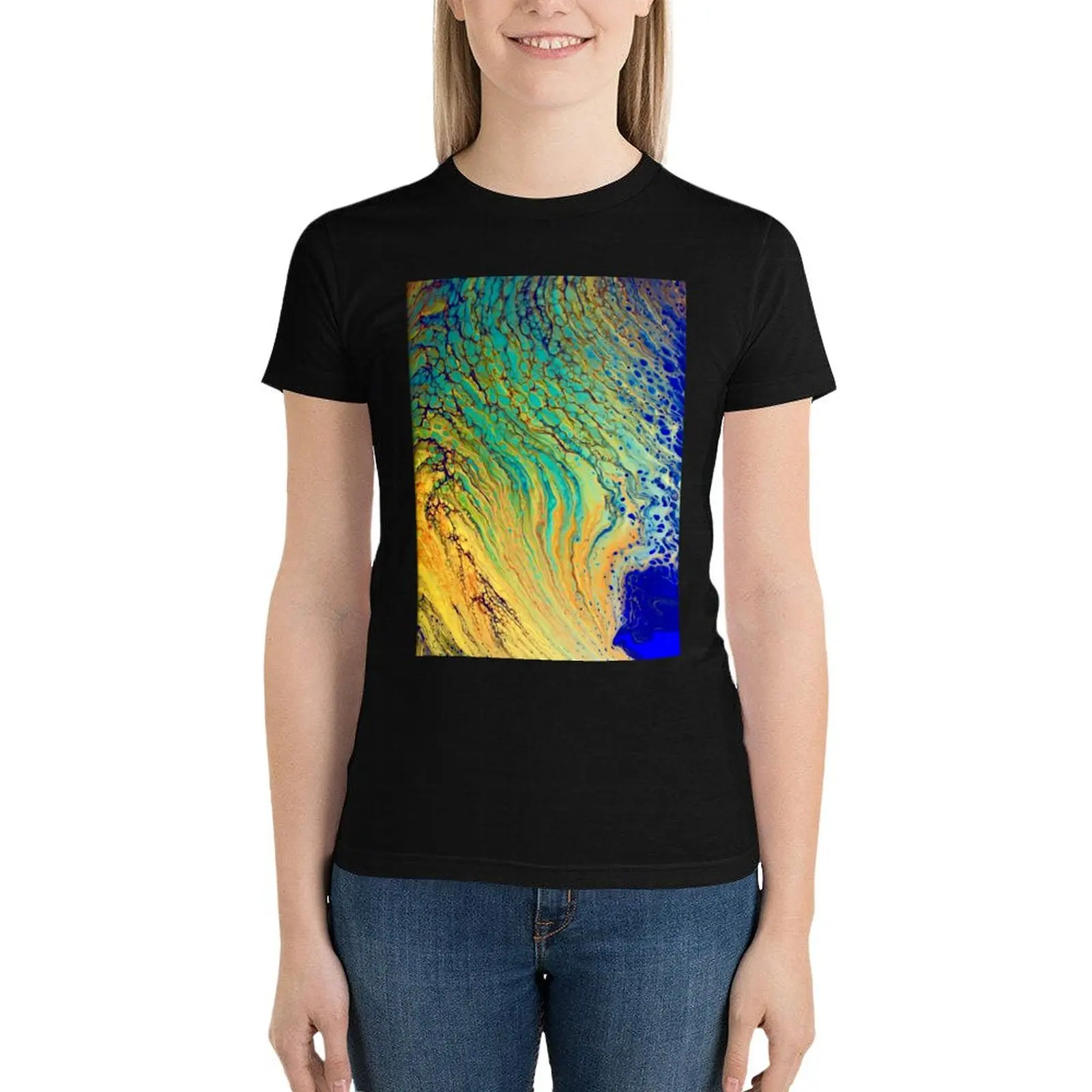 OCEAN WAVE T-Shirt vintage clothes Aesthetic clothing Woman clothing