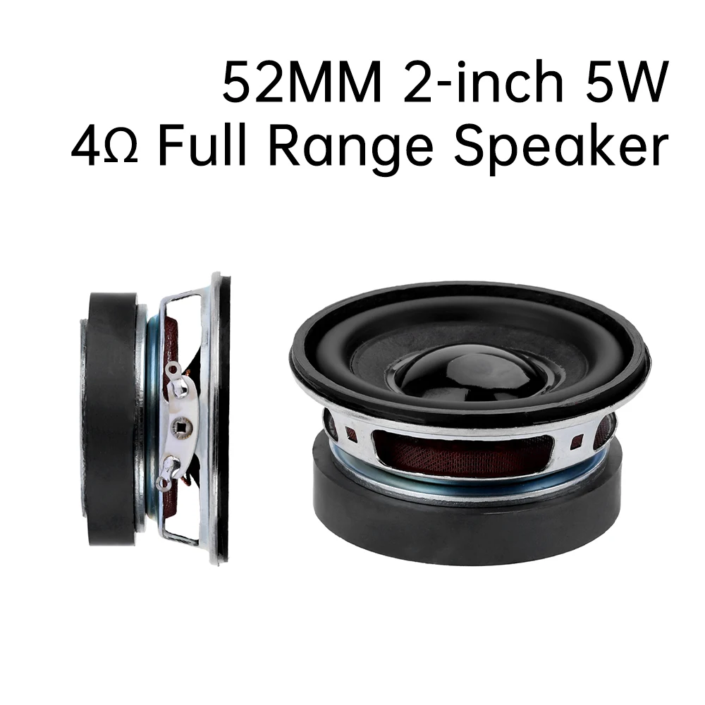2 Inch 5W 4&Omega; Full-frequency Speaker 52MM Circular Mini Speaker Sound Amplifier Digital Electronic Products 0.25-20KHz Horn