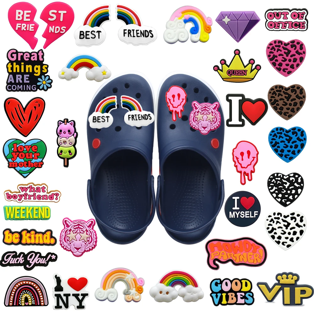 

wholesale custom PVC new design shoe accessories sweet series shoe charms Buckle decoration fit kids girl Sandals Wristband