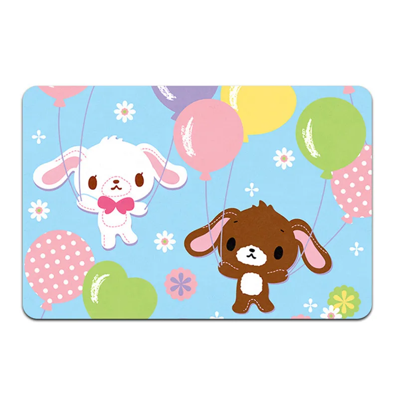 

Cute Kawaii Sugarbunnies Floor Mat Pink Anime Kitchen Bathroom Floor Mats Diatom Mud Absorb Water Mon-slip Mats