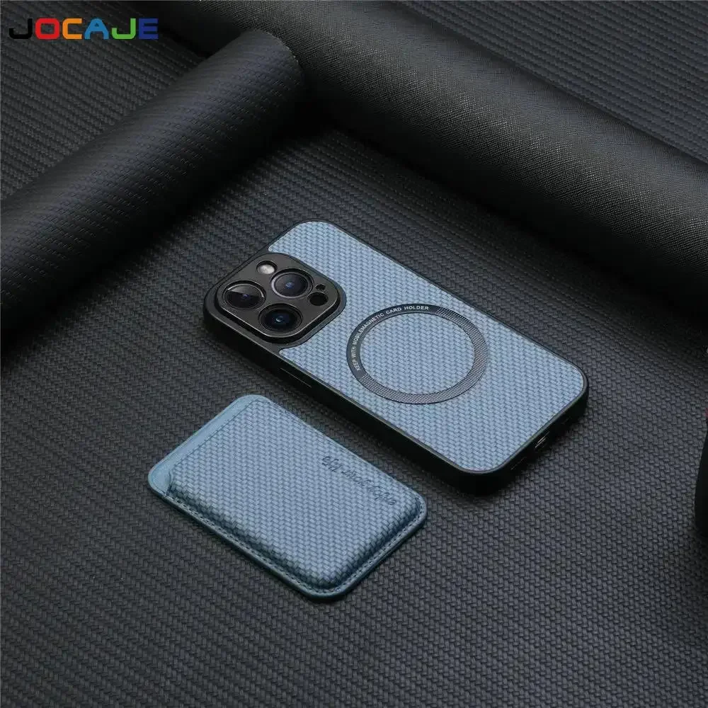 Magnetic Leather Card Holder Case with Magsafe Wireless Charging Compatibility