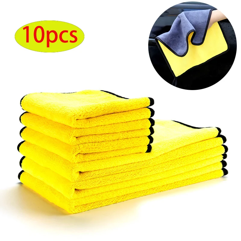 

3/5/10 pcs Extra Soft Car Wash Microfiber Towel Car Cleaning Drying Cloth Car Care Cloth Detailing Car WashTowel Never Scrat