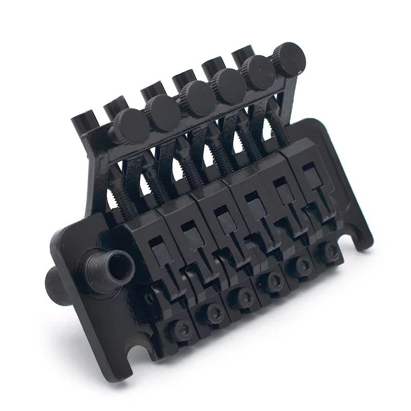 Miwayer Double Locking Tremolo Bridge System mit Whammy Bar für E-Gitarren-Teile und Zubehör, Schwarz/Gold/Chrom – Detail 10