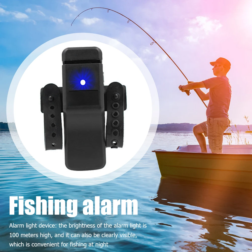 Electronic Fishing Bait Alarm Sound LED Lights Indicator Fish Rod Alarm