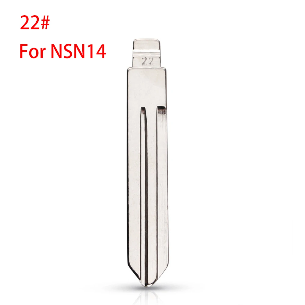 10 Pcs/lot #22 Lishi NSN14 Metal Blank Uncut Flip KD/VVDI Remote Key Blade for Nissan TIIDA Renault Subaru Infiniti