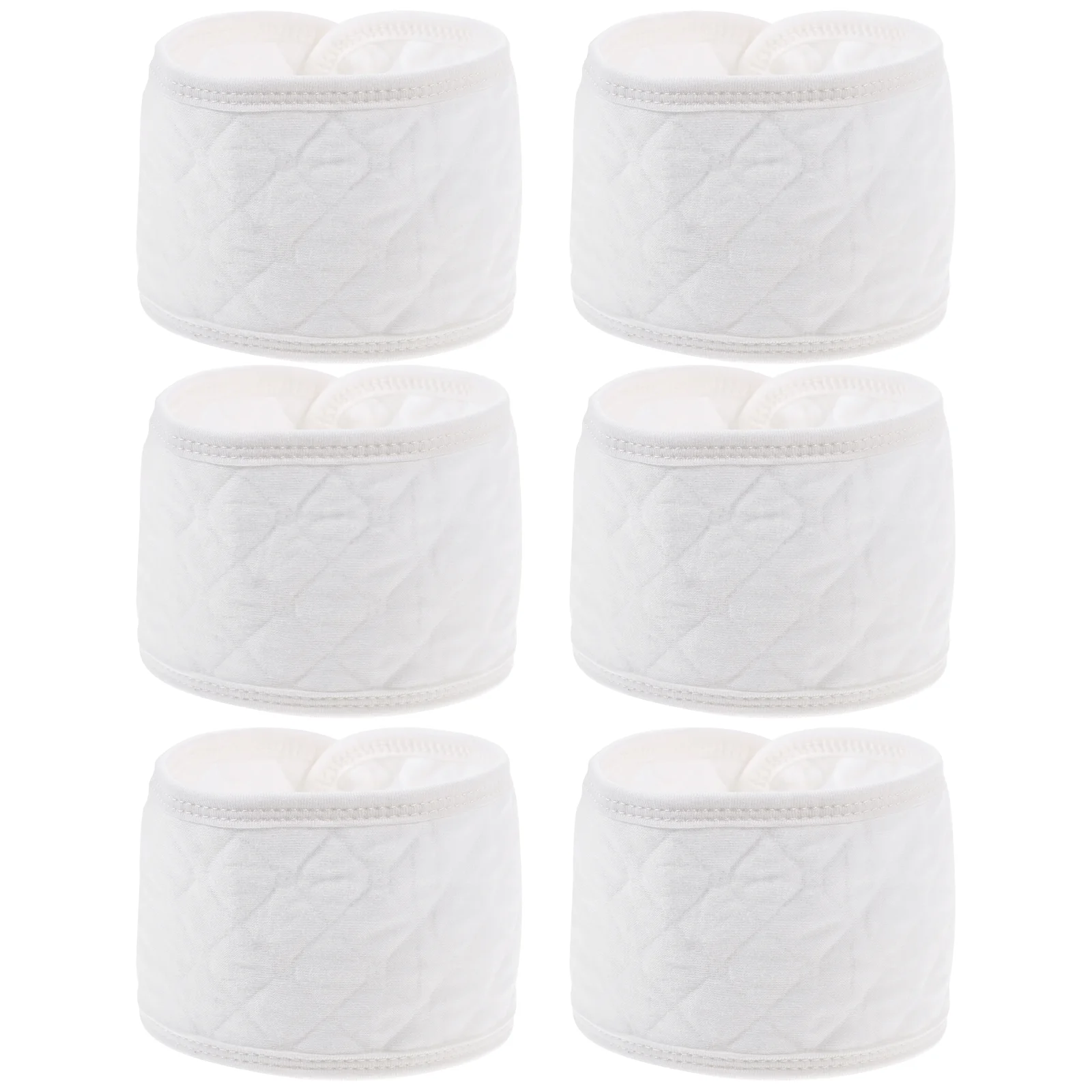 

6 Pcs Umbilical Belt Products For Newborns Umbilical Cord Reusable Belts Supplies Navel Cotton Infant Binders White