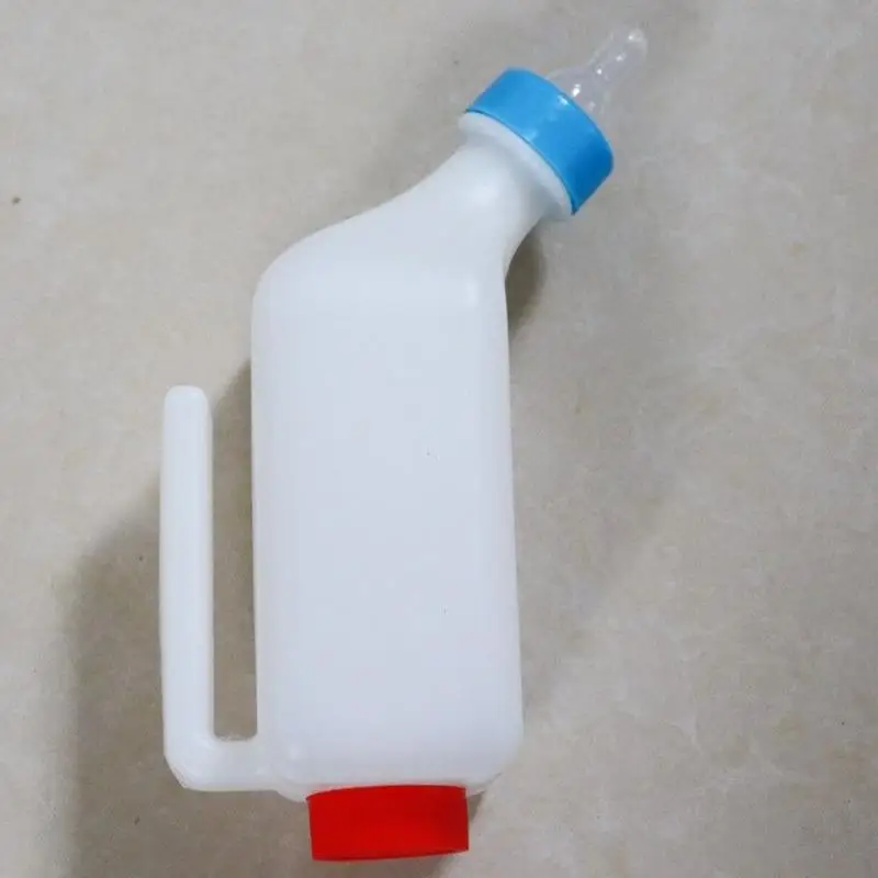 Hangable Lamb Milk Bottle Lamb Bottle Milk Bucket Milk Feeder With Clear Scale Soft Nipple Goat Bottle Lamb Feeder Bottle