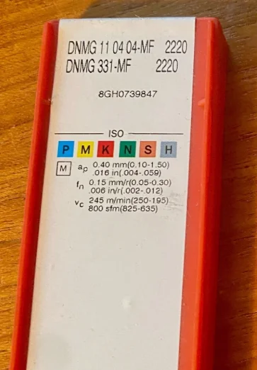 오리지널 10개 카바이드 인서트 DNMG110404-MF2220