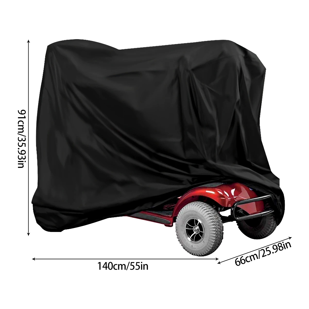 Scooter Cover Waterproof Wheelchair Storage 190D Oxford Fabric Rain Protector from Dust Dirt Snow Rain Sun Rays
