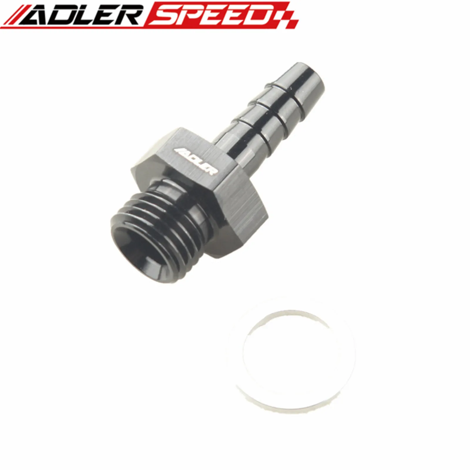 ADLERSPEED 알루미늄 연료 호스 피팅 어댑터, M18x1.5 미터법  6.5mm 바브, 블랙, 블루, 실버