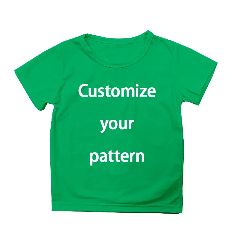 Children Girl Boy T-shirt Custom Diy Pattern Logo Funny Casual Tops Tees DIY Name Logo Picture Text Child Girl Boy T-shirts 4