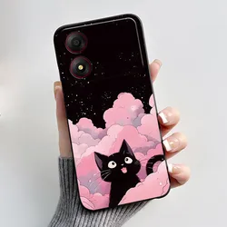 Cute Love Rabbit Cartoon Soft Silicone TPU Phone Case - Fun and Stylish Back Cover for ZTE Blade A54 4G (HEI - TPU126)