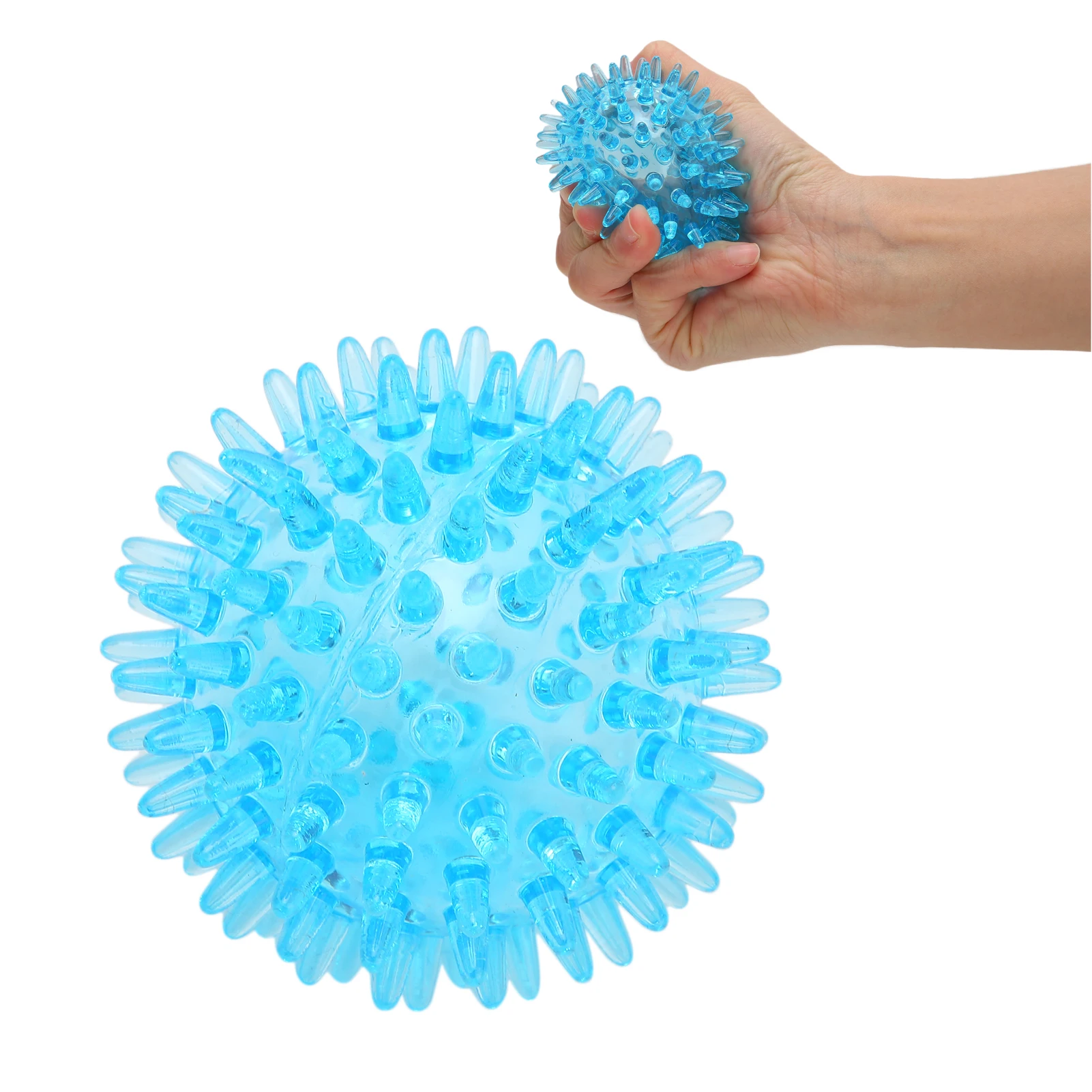 Spiky Ball Hollow Soft Transparent Strength Recovery Exercise Stress Relief Massage Ball Hand Wrist