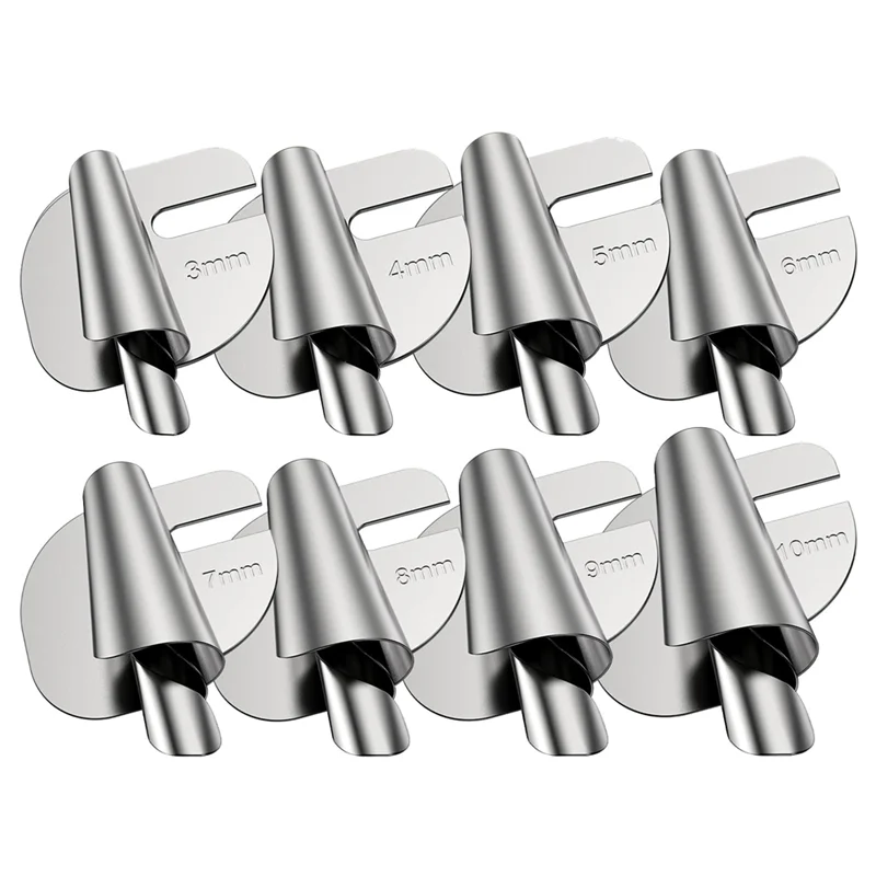 8Pcs Universal Sewing Rolled Hemmer Foot Rolls Hemming Attachement For Sewing Machine (3-10MM)