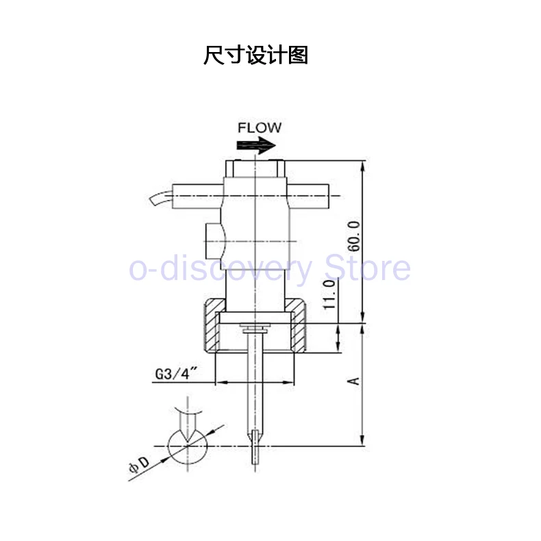 Description Picture 2 of itemPP Plastic Water Flow Magnetic Detection Sensor New Six-point Baffle Flow Sensor Switch