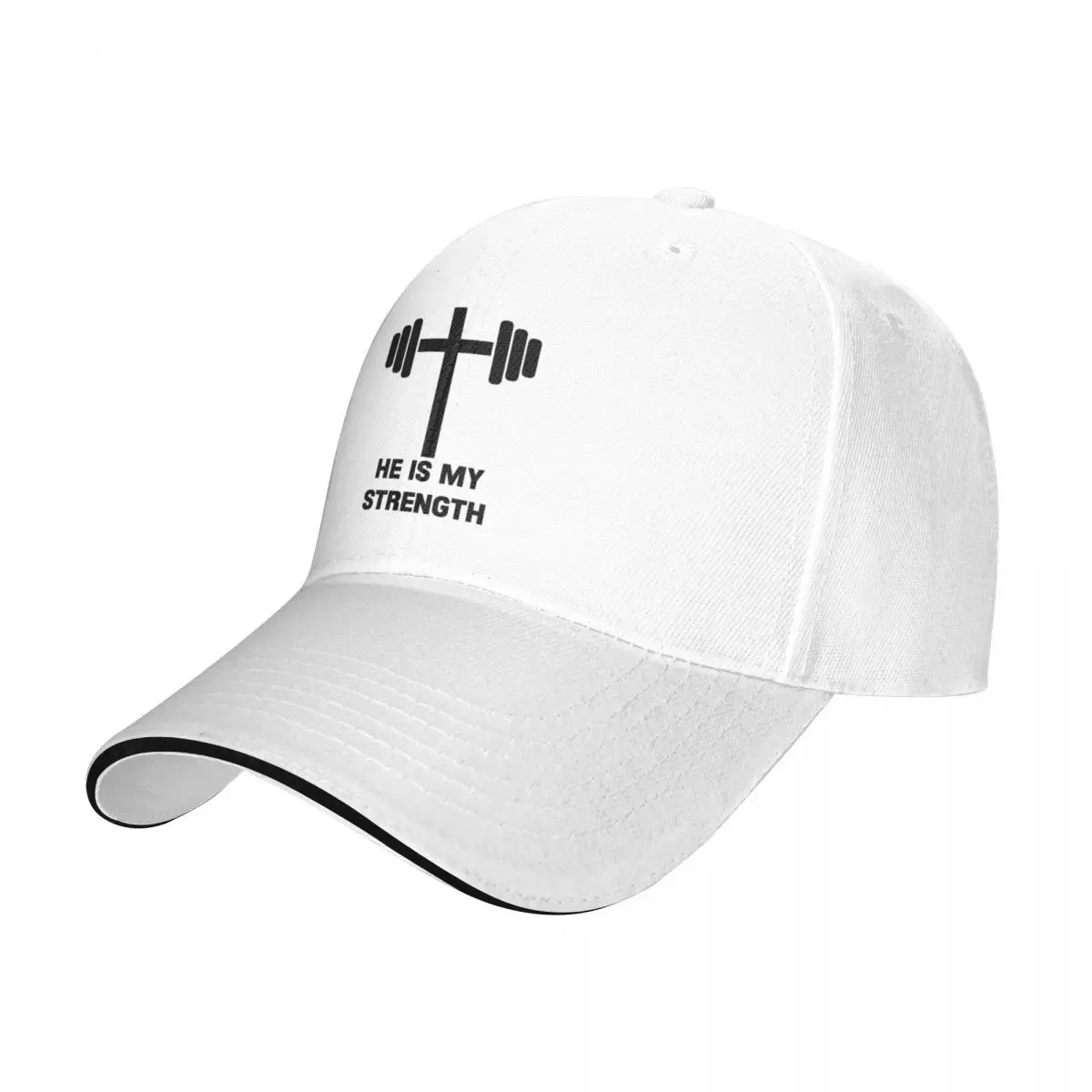 

He Is Strength Catholic Gym Motivational Bible Quote God Religious Baseball Cap Hood New Hat For Women 2024 Men's