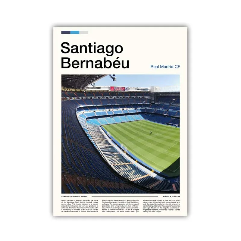 Iconic Football Stadiums Poster Canvas Paintings – Wall Art Home Decor