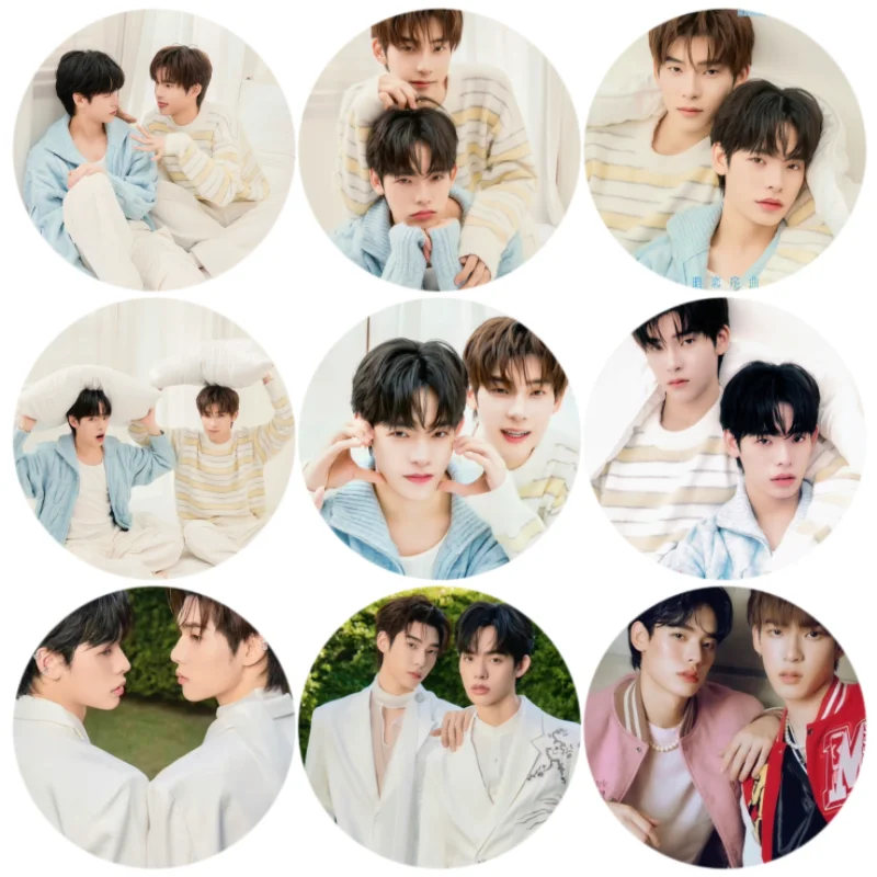 9개/세트 포르티티 티티포르 티티 완피치트 포르 수팍카른 타이 TV 유어 스카이 두앙 위드 유 배지 뱅 브로치 가방 장식 핀