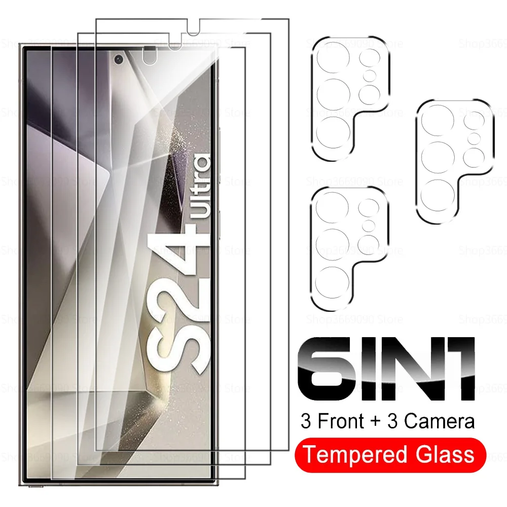

6 в 1, защитное 3d-стекло для Samsung Galaxy S24 Ultra S24 Ultra S 24 Plus