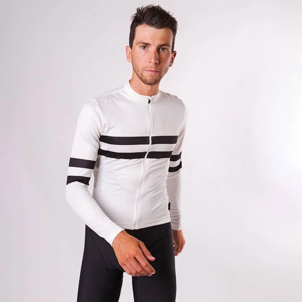 Cafe Du Cycliste 사이클링 저지 겨울 남성용 열 양털 긴 소매 따뜻한 저지 Chaqueta Ciclismo Maillot Hombre Bicicletta
