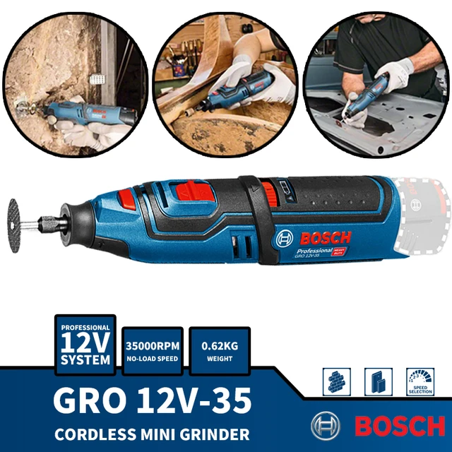 Ryd op trekant høg BOSCH GRO 12V-35 Cordless Mini Grinder Compact Rotary Multi-Tool 12V  Grinding Polishing Repair Lithium Battery Power Tools - AliExpress