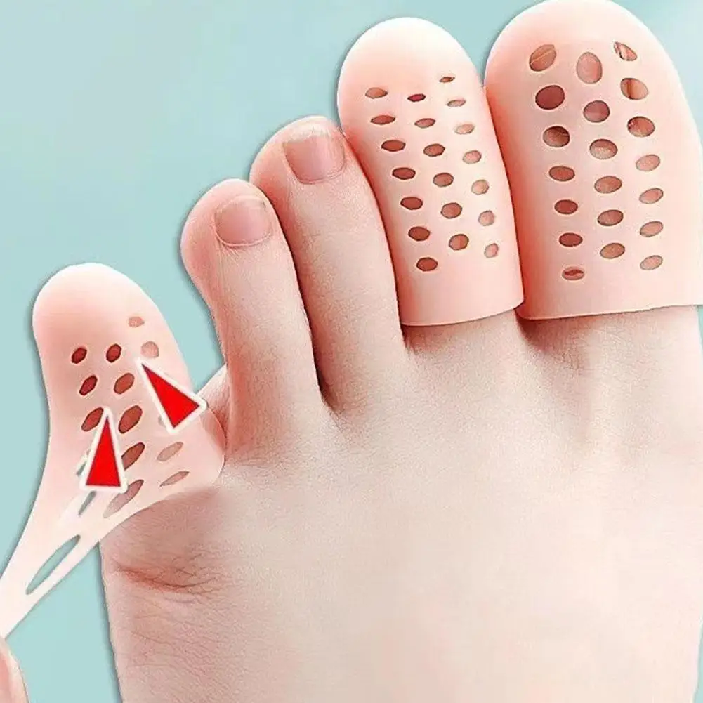 Toe Protectors Toe Tubes Thumb Sleeve 1 Pair For Corns Blisters Pain Relief Bunion Correction Toe Separators Toe Corrector Toe Protector