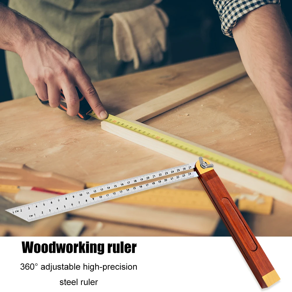Stainless Steel Sliding T-Bevel Measuring Ruler Wooden Marking Angle Ruler Gauge for Carpenter Woodworking Tool carpenter measuring tool woodworking measuring tool