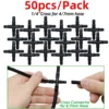 Sprycle 50pcs 4/7mm 3/5mm Tubing Hose  Joint Drip Irrigation KIT Barbed Tee Cross Eng Plug Adapter for Garden Water Connector 2