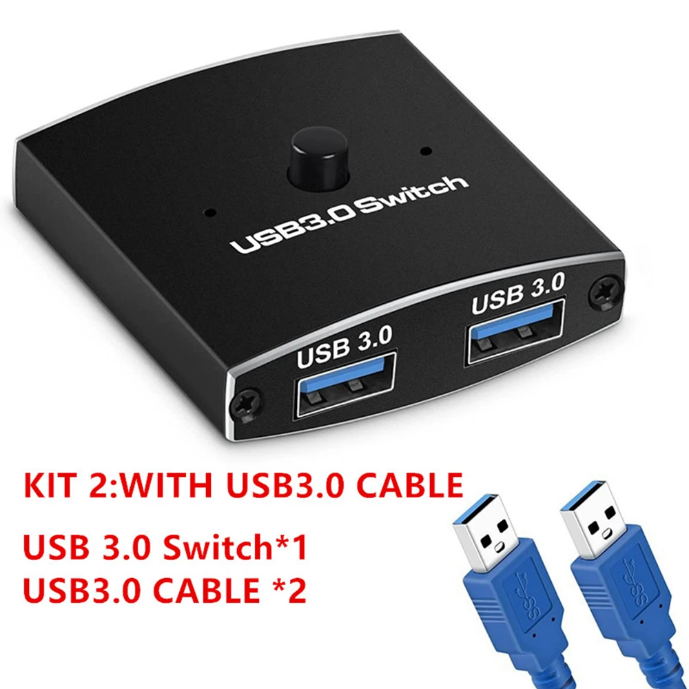 5Gbps 2 In 1 Out Usb Switch Usb 3.0 Switch Selector Adapter Kvm Switch Usb3.0 Sharer Bidirezionale Per La Condivisione Del Mouse Della Tastiera Della 