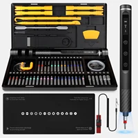 71 in 1 Precision Electric Screwdriver Set Cordless with 48 Magnetic Bits Phillips LED5Torque 0.52N Tweezers PC Phone Repair Kit 1