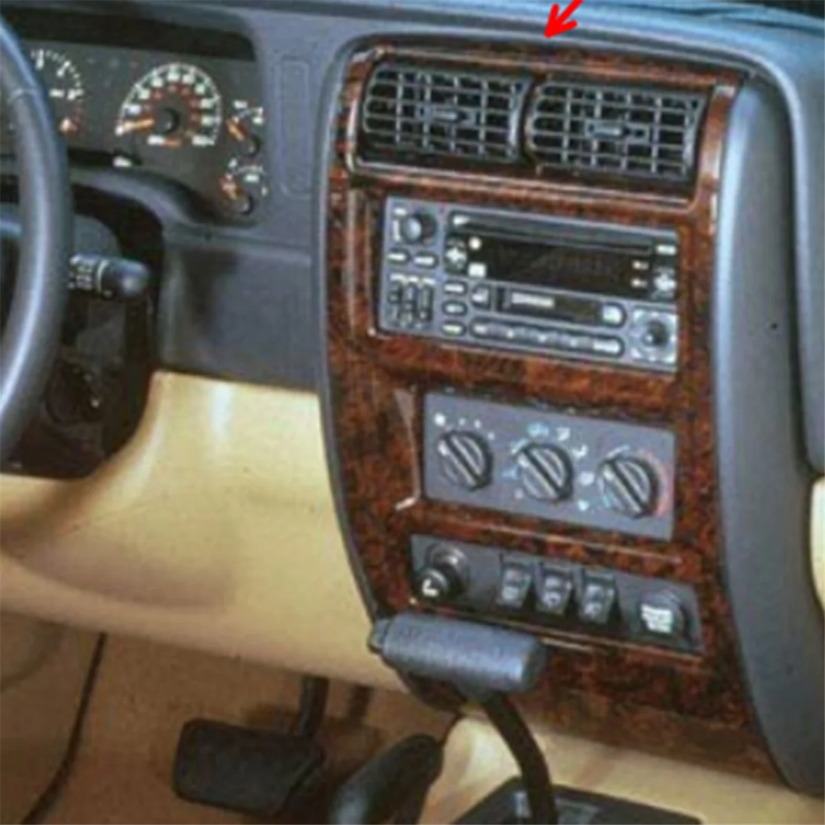 A02Q-2pcs 대시 보드 중간 에어컨 콘센트 그릴 5FS10LAZAB Jeep Cherokee XJ 1997-2001 AC 에어 벤트 노즐 그릴