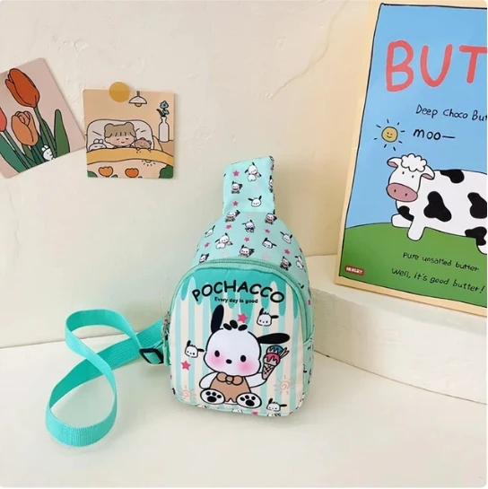 Children's Chest Bags Sanrio Cartoon Shoulder Bags Casual Messenger Pouch Fashion Versatile Chest Tote Outdoor Travel Backpack