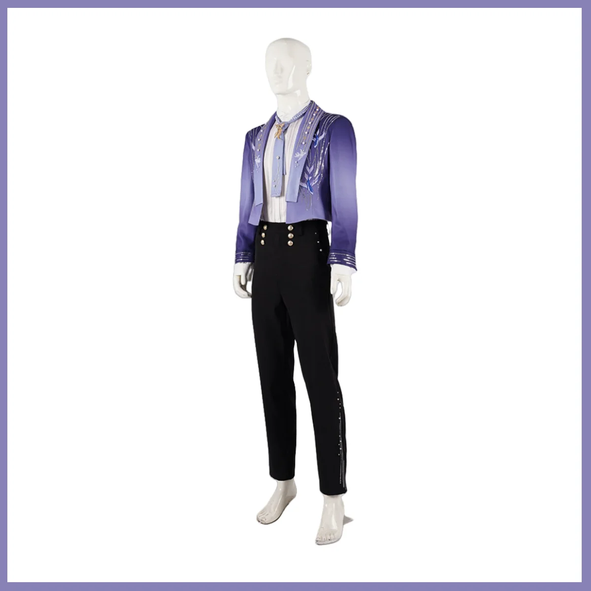 Love and Deepspace: Qi Yu | Fantasy Purple Cosplay Costume Set 36 Fantasy Purple Dress Coat Cosplay Costume