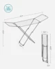 SONGMICS Clothes Drying Rack, Metal Laundry Drying Rack, Foldable, Space-Saving, Free-Standing Airer, with 2 Gullwings 6