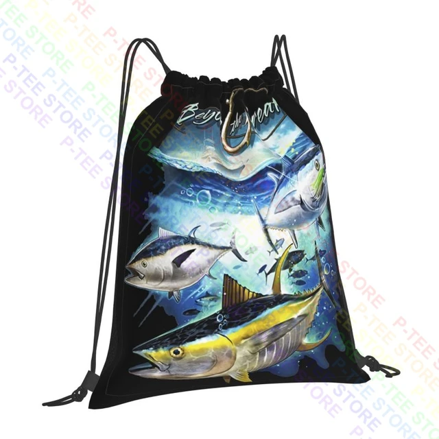 Tuna Fish Boat Boating Angler Rod Reel Off Shore Fishing Drawstring Bags  Gym Bag Vintage School Sport Bag - AliExpress