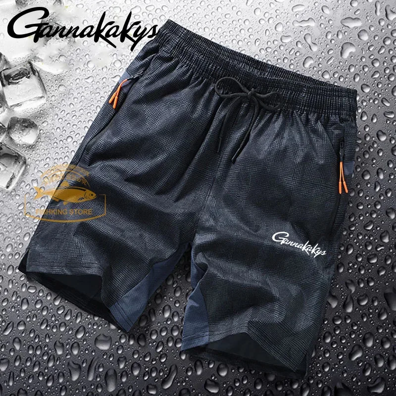 2024 Summer Fishing Pants Men's Hiking Elastic Moisture Absorbing Quick Drying Shorts Fitness Breathable Running Travel Shorts
