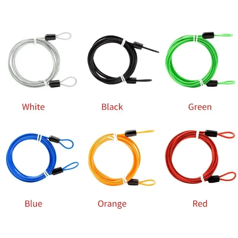 0.5M Anti-Theft Steel Cable Bike Lock - Heavy-Duty PVC Coated Wire Rope for MTB/Road Bike, Portable Lightweight Cycling Security