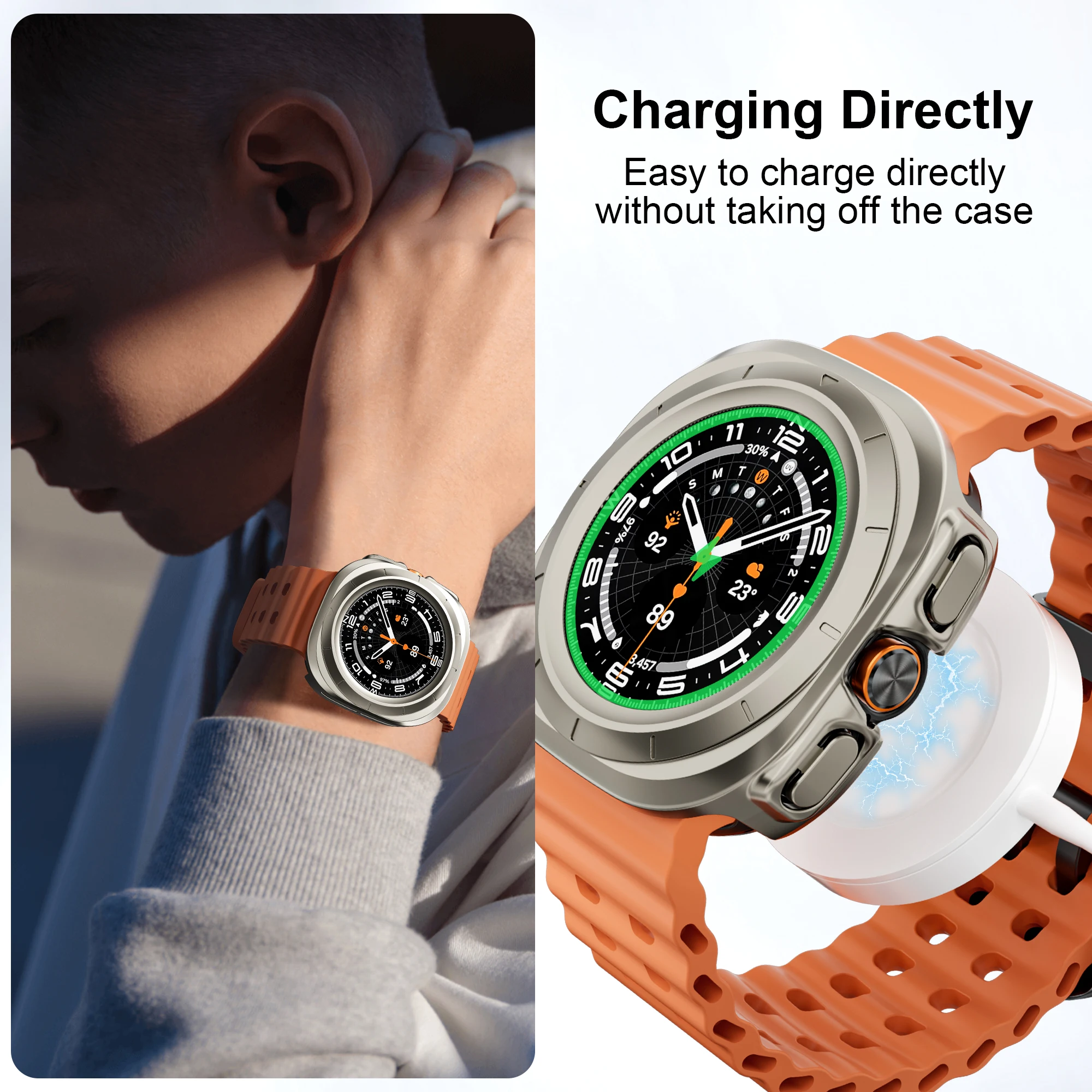 Durable Hollow Frame Protective Bumper for Galaxy Watch Ultra 47mm