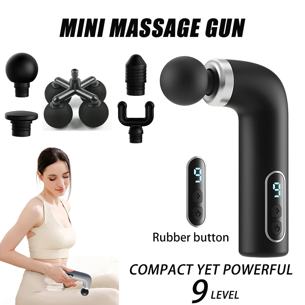 Fascia Gun New Electric Handheld Massage gun 9 levels Body Relaxation Muscle Massage Gun Portable Deep Tissue Mini Massage Gun