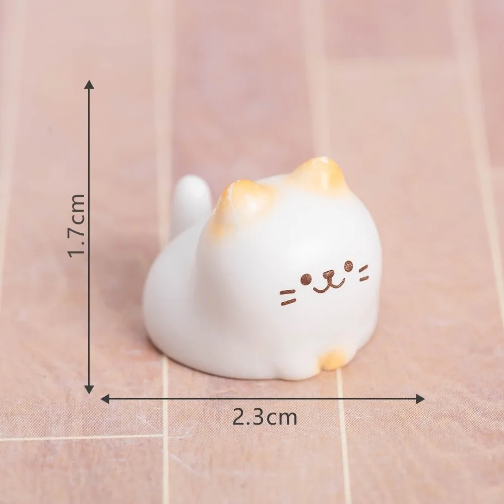 Charming DIY Cartoon Cat Resin Miniature Desktop Figurine Decor