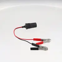 High-Power 12V 24V Car Cigarette Lighter Socket To Battery Alligator Crocodile Clip Connector Extension Cable Adapter Socket 1
